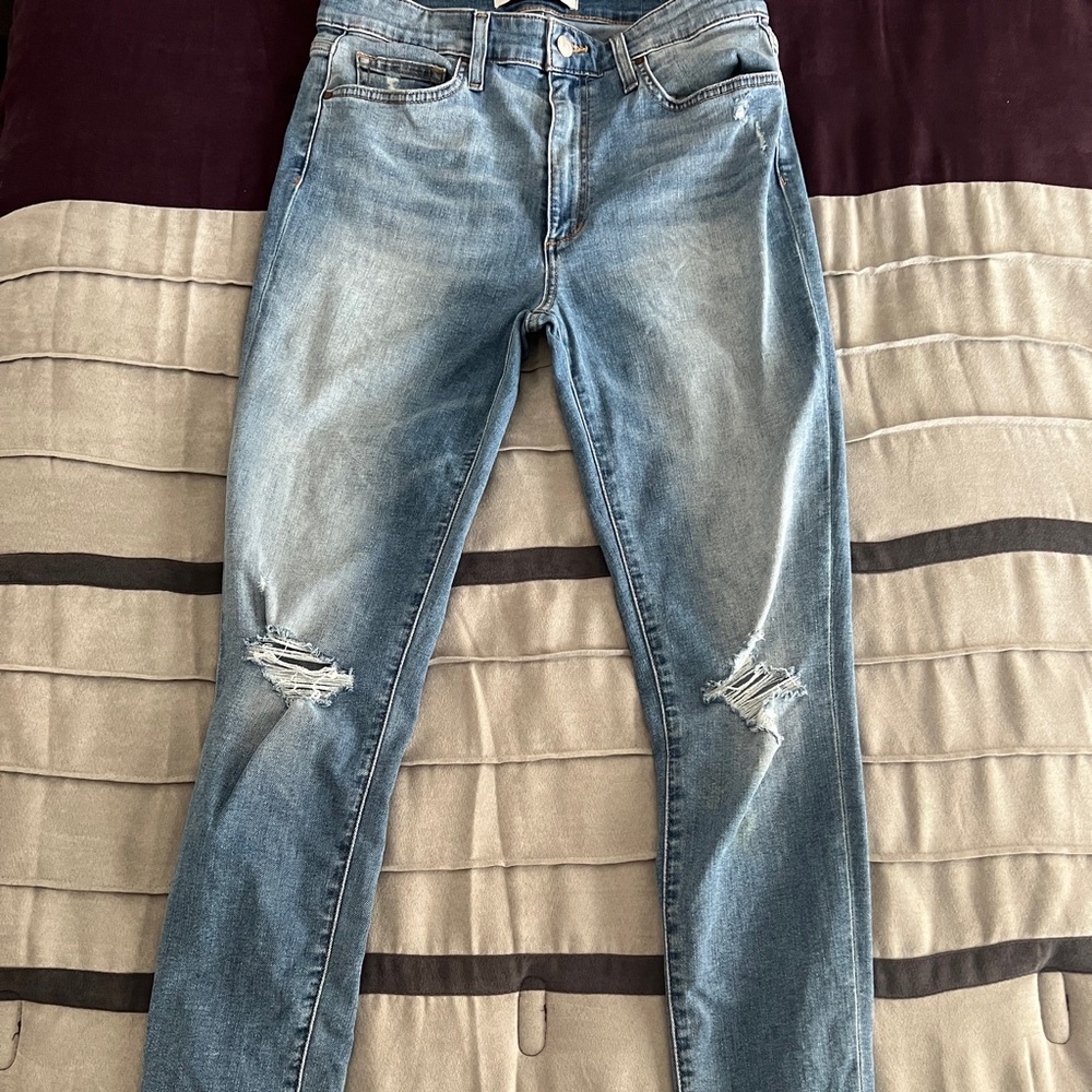 Joe’s Jeans light wash skinny destroyed high waist